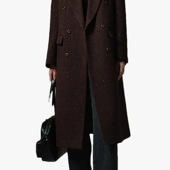 Sophisticated Dark Brown Women's Trench Coat - Picture 1 of 1